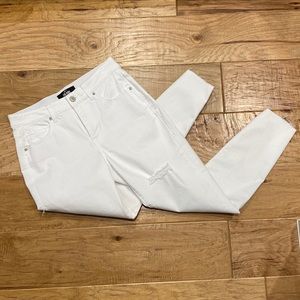 🌈 Distressed White LuLaRoe Skinny Jeans